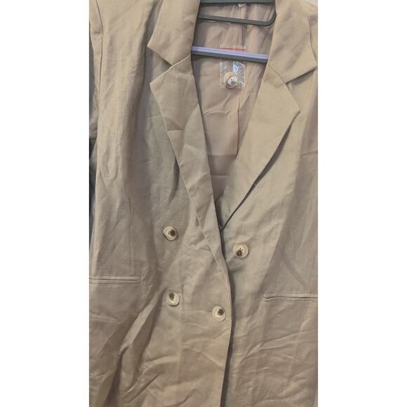 Mable Linen-Blend Tan Blazer Jacket – Women’s Medium – New/Never Worn - Picture 2 of 5